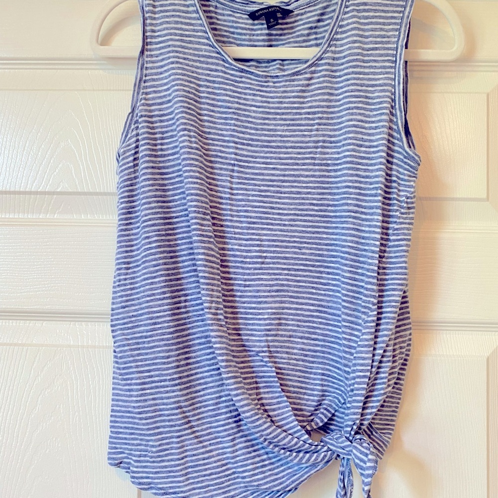 Banana Republic Linen striped shirt